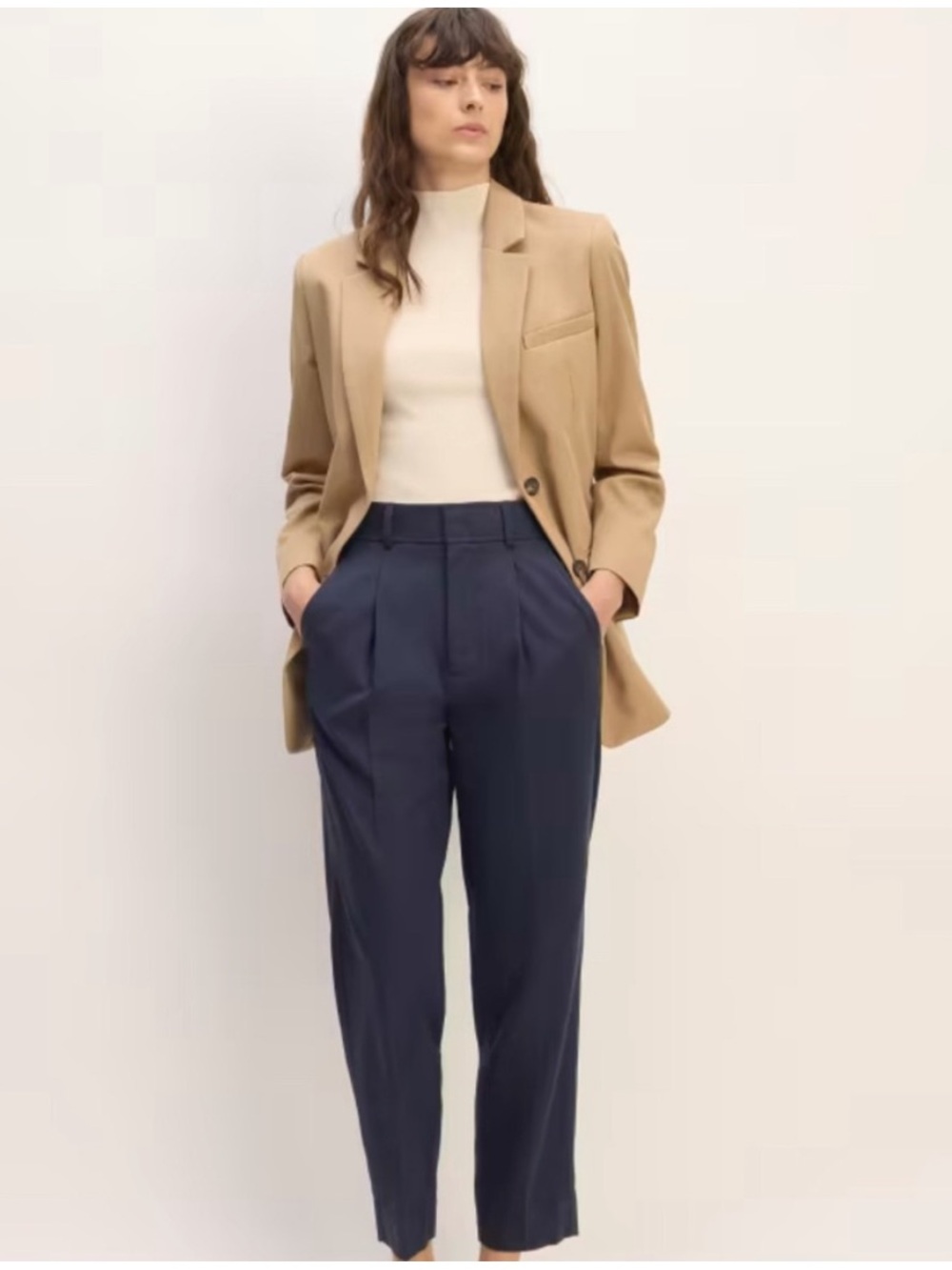 Everlane - The Draper Tapered Pant in Buttersmooth Way High Navy Trouser Size 0